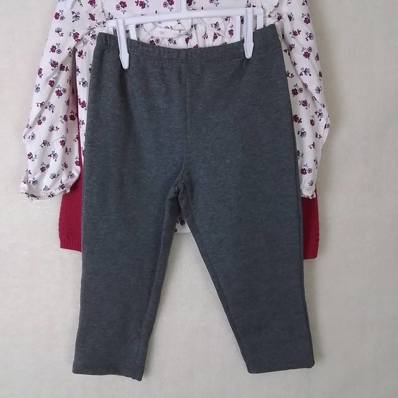 Carter's Baby 3-Peice Sweater‎ Set Size 24mo in Pink, Gray, White w/ Flowers - Picture 10 of 10